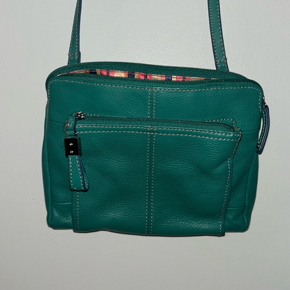 TIGNANELLO Green Leather Crossbody Bag